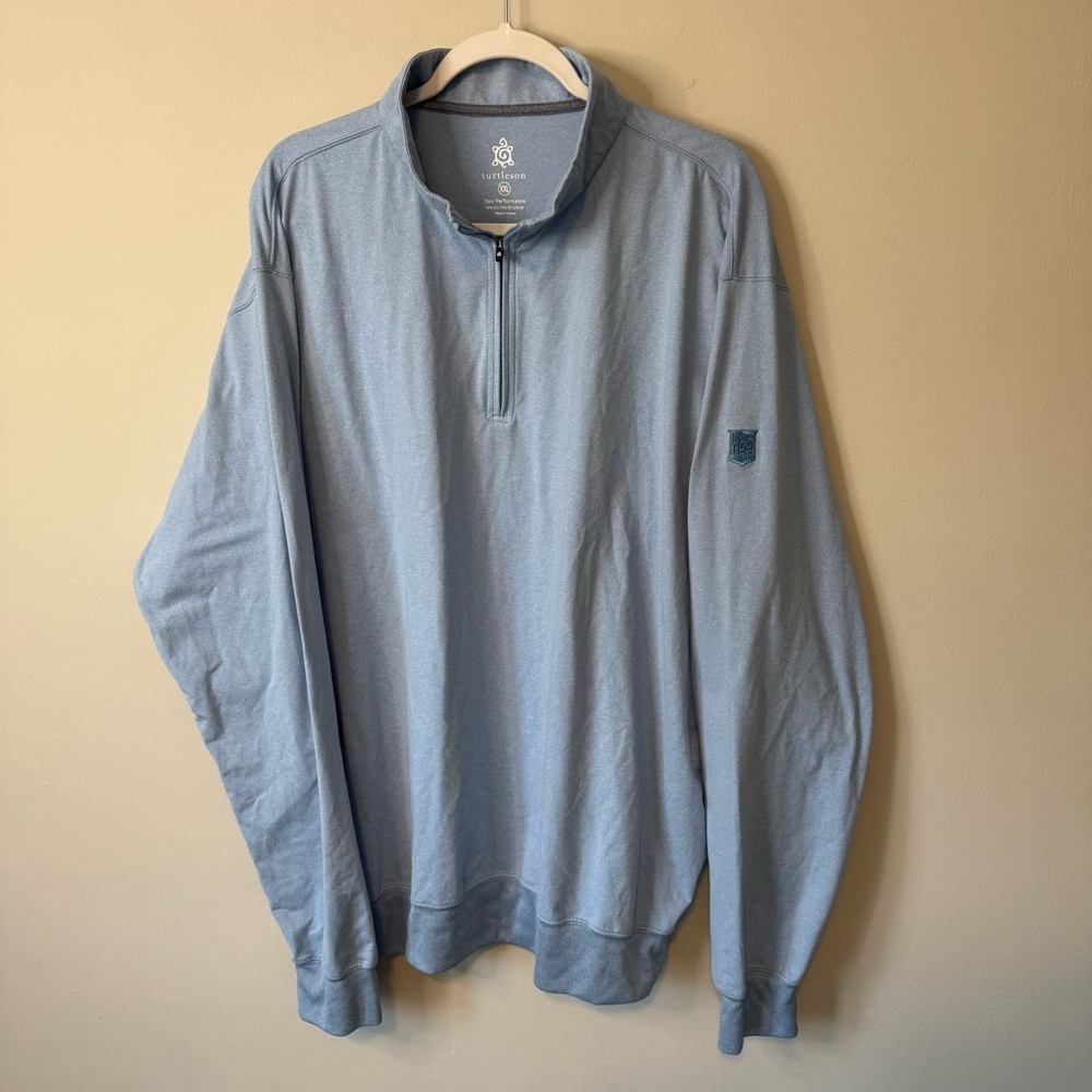 Light Blue Quarter-Zip Sweatshirt